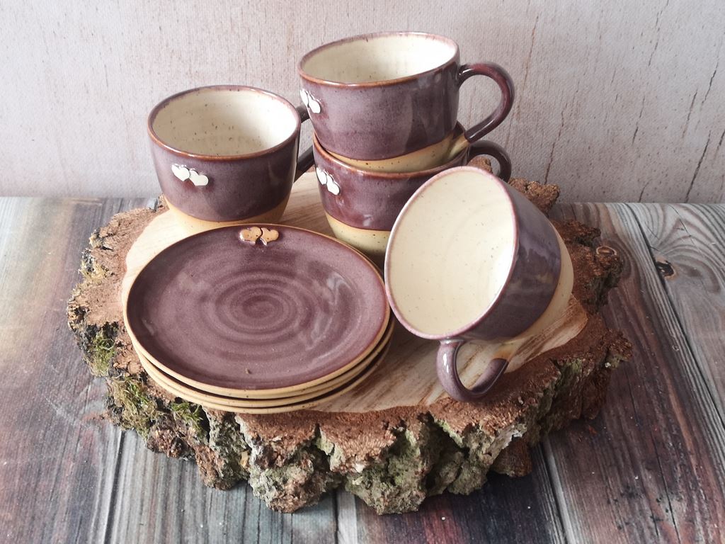 Filiżanka z serduszkami Wrzosowisko